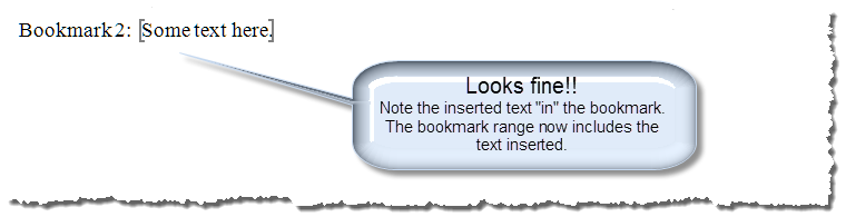 insert text in bookmark 5