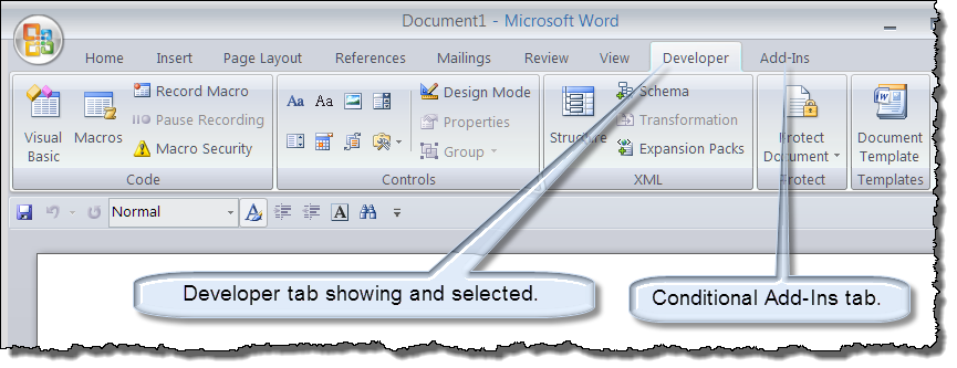 Microsoft Word 2007 Ribbon Disappeared