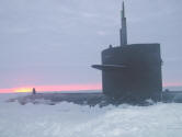 USS HONOLULU Surfaced at Polar Ice Cap