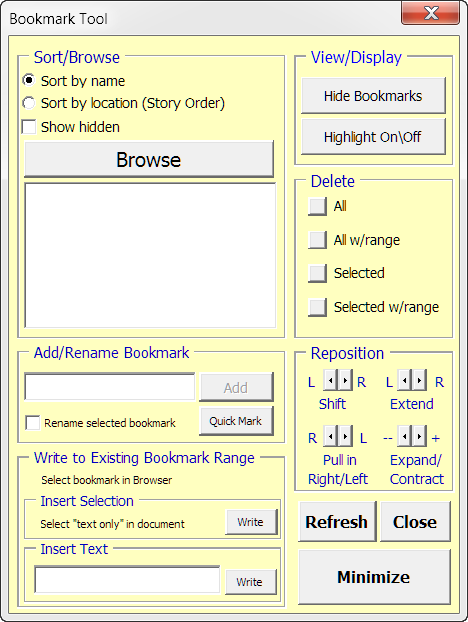ms word 2011 for mac add bookmark