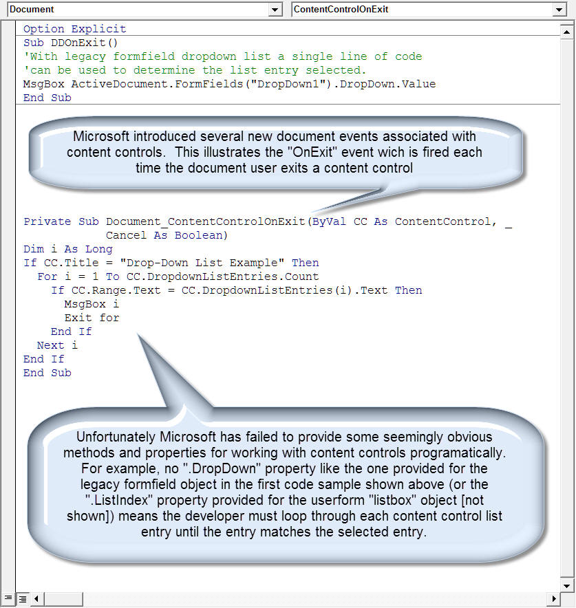 microsoft word 2016 content control initial value