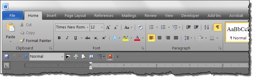 how to make word toolbar smaller