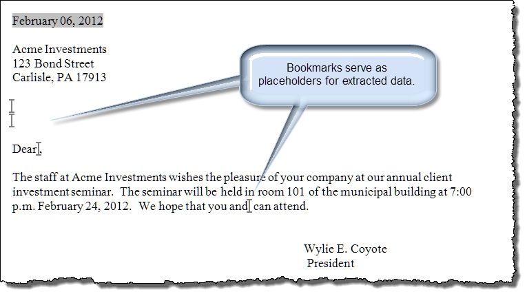 Extract Data From Word Document File